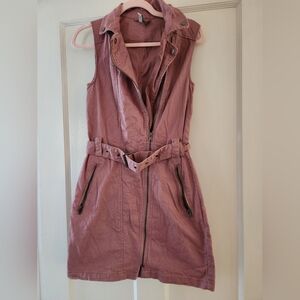H&M Mauve Belted Dress Sz S